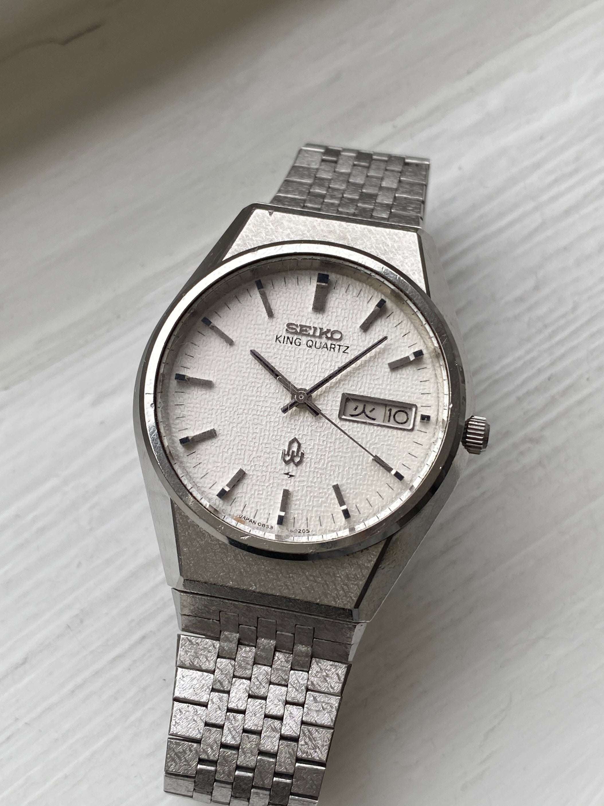 SEIKO セイコー 0853-8025 キングクォーツ ホワイト メンズ Seiko King Quartz 0853-8025 – Studio Tokei