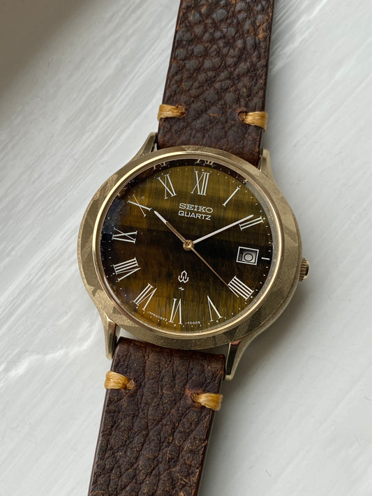 Seiko 0842-7000 Tiger Eye Stone Dial