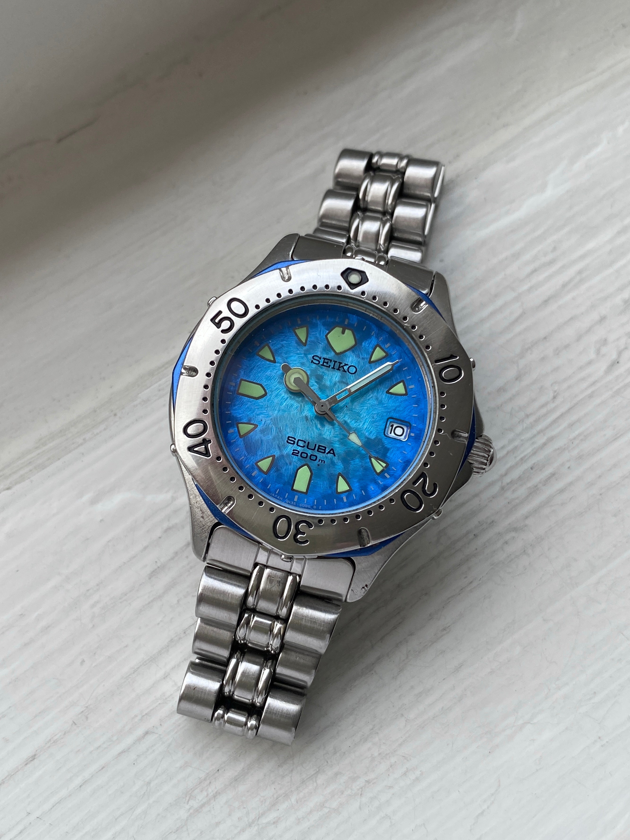 【激レア/稼働】青モルフォ SEIKO SCUBA 7N35-6070 セイコー Seiko Scuba 7N35-6070 – Studio Tokei